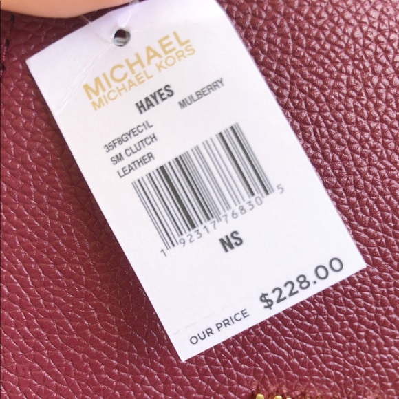 Gaby’sBags👜💕-NWT Michael Kors Crossbody burgundy - Picture 6 of 8